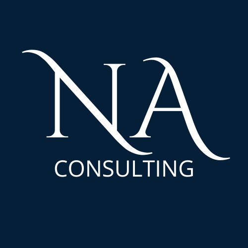 Consulting firm logo - empowering startups and SMEs in strategy, digital transformation, and growth consulting services. NA consulting